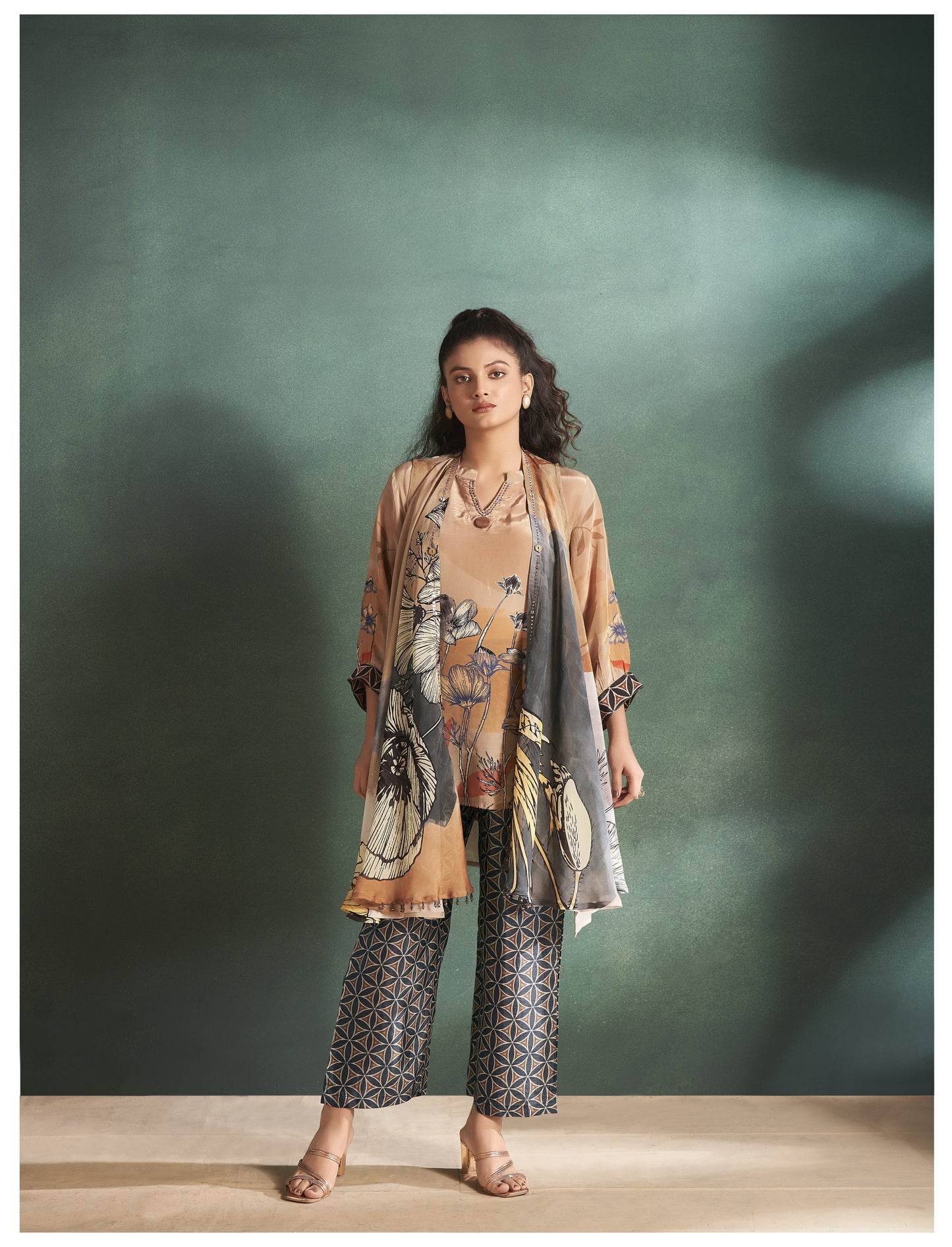 Ochre Yellow Printed Co-ord Set
