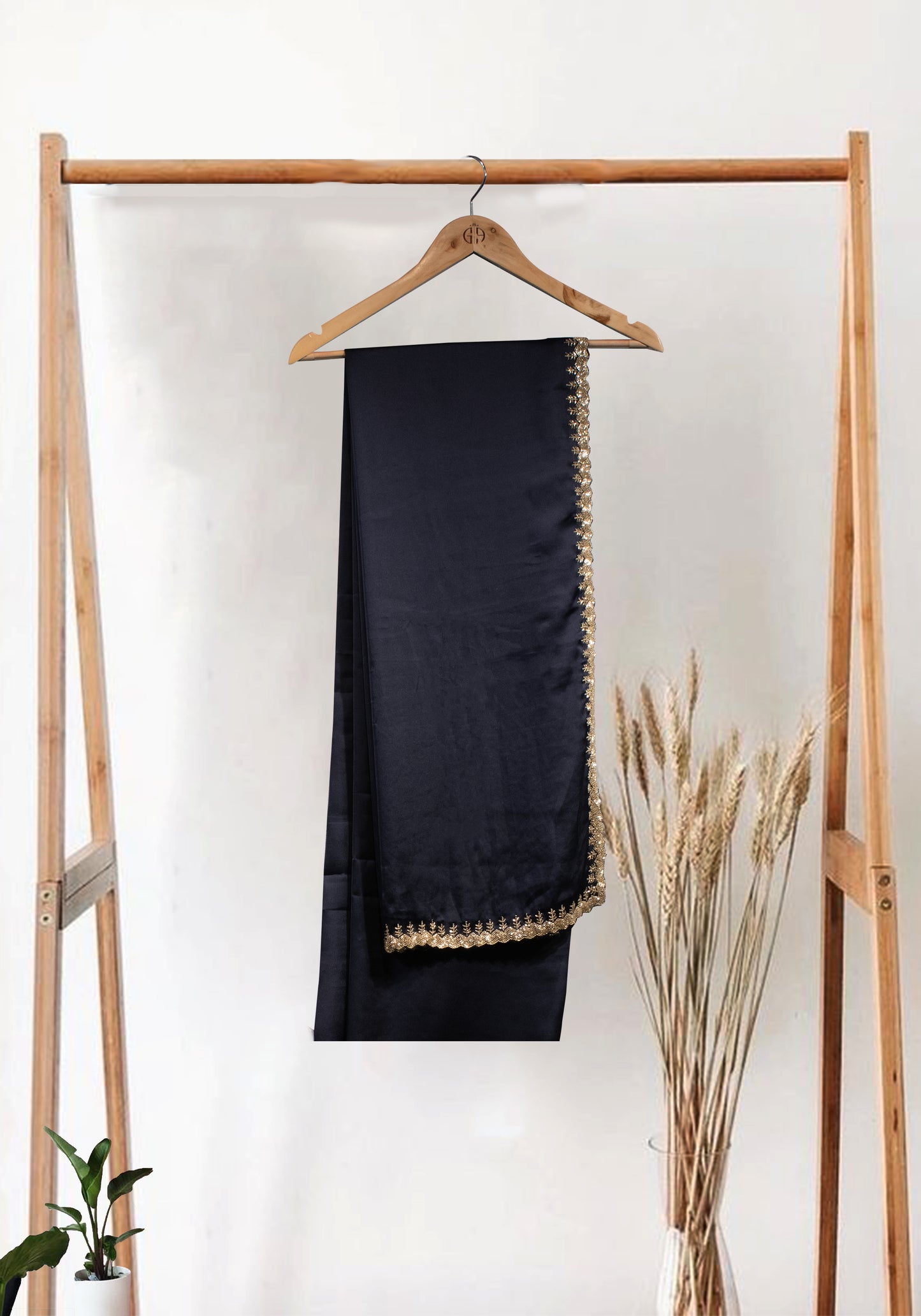 BLACK CUTDANA BORDER SAREE
