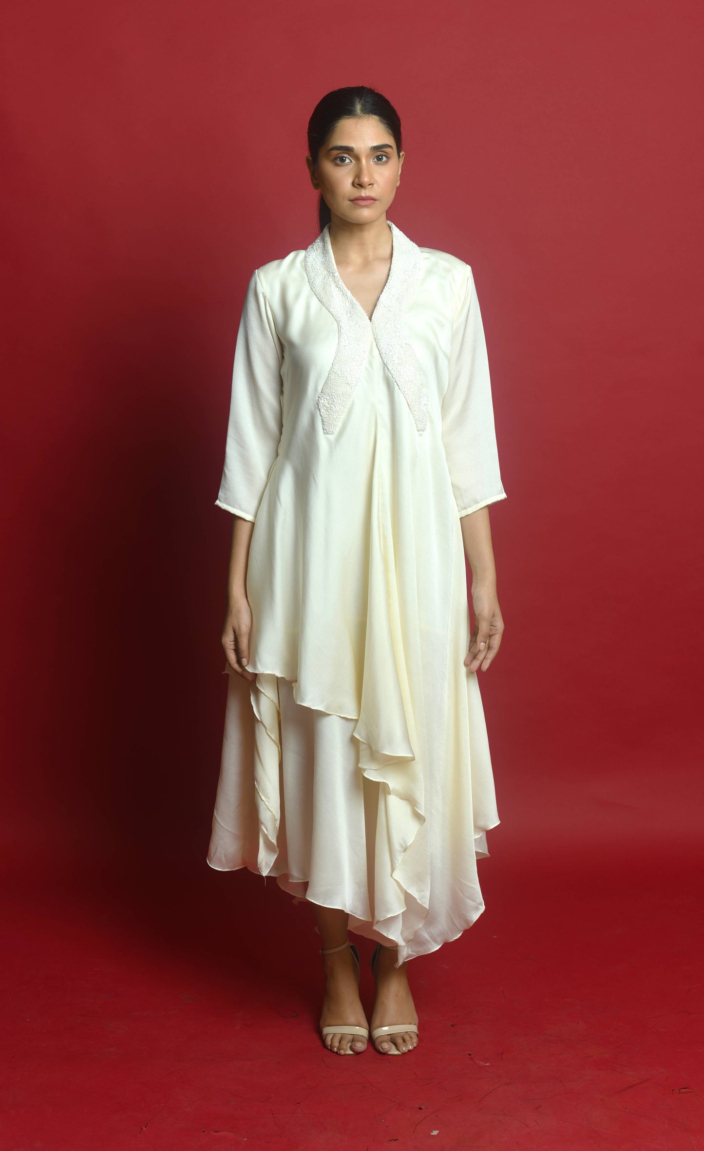 Asymmetric Sequined Chic Wear