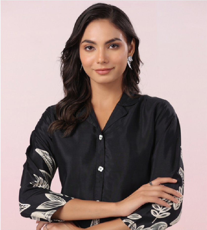 Black Palm printed Co-Ord set