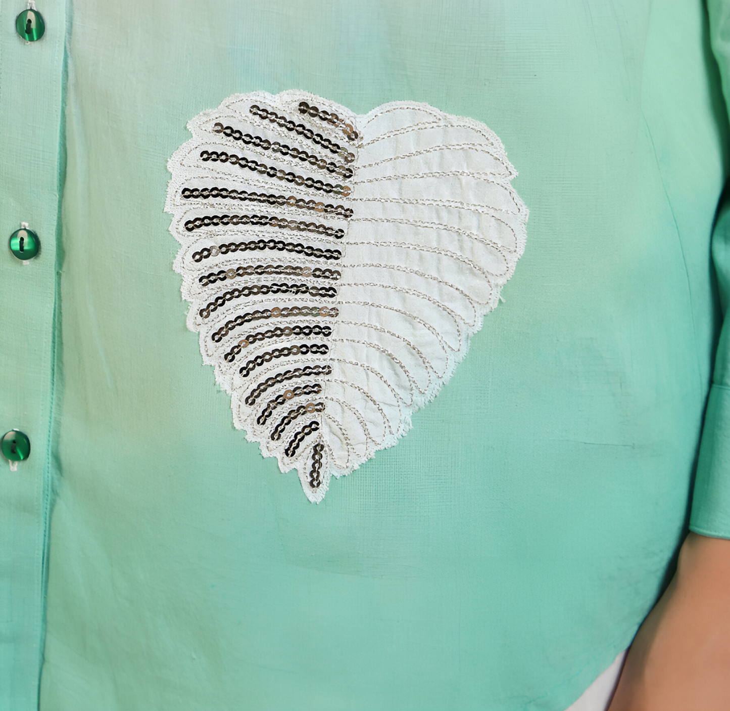 Green and white Ombre Co-Ord set
