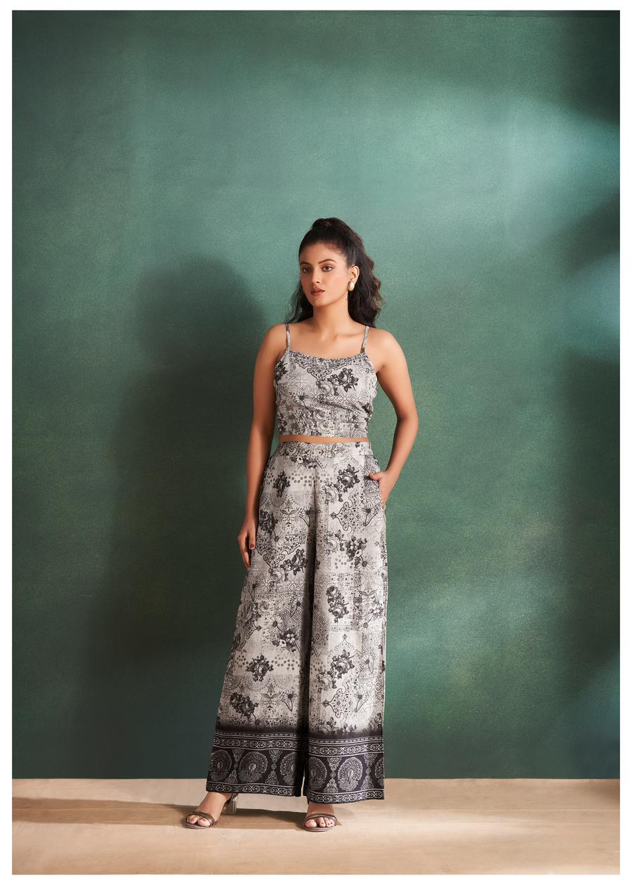 Midnight Blue floral printed 3piece set