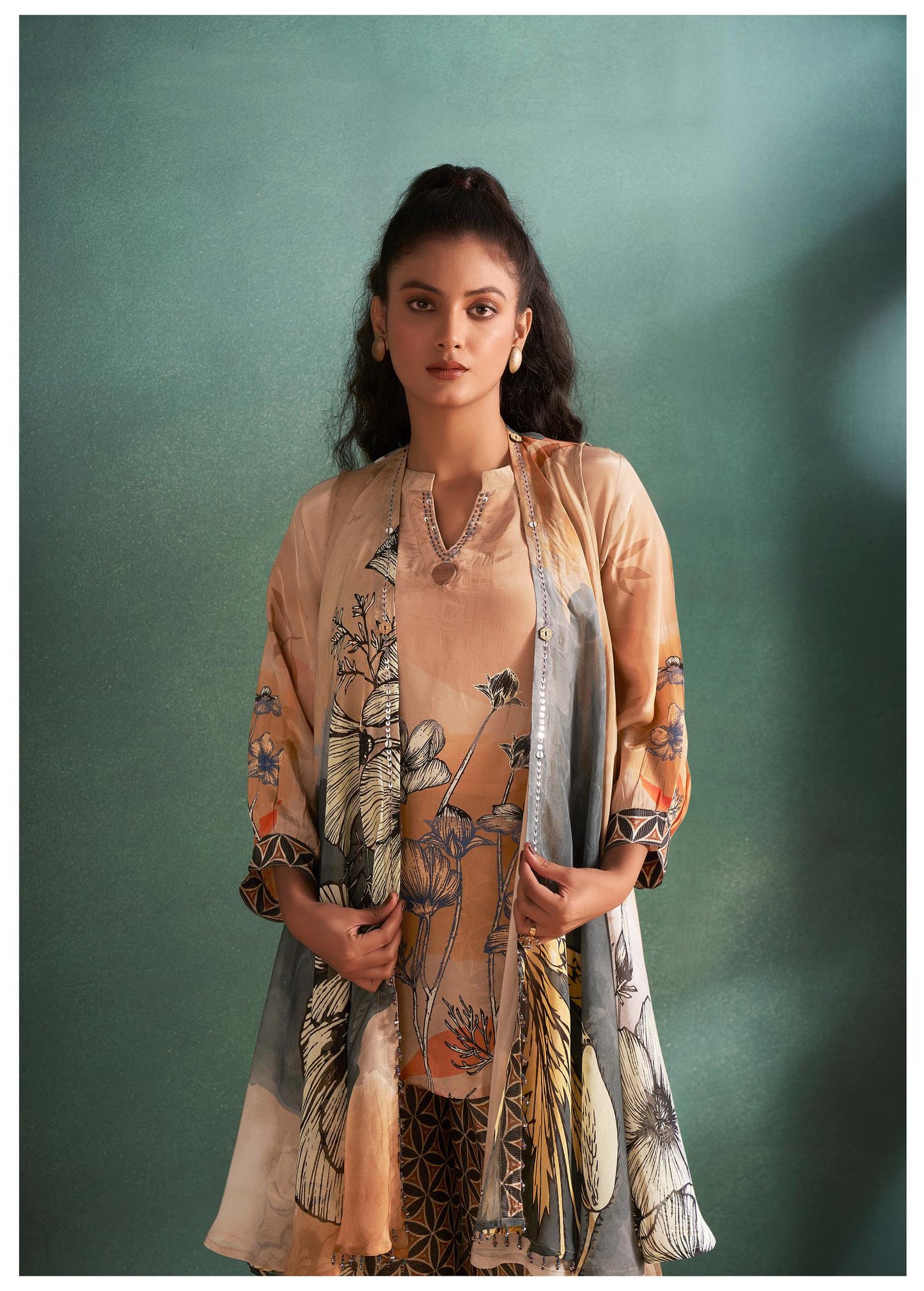 Ochre Yellow Printed Co-ord Set