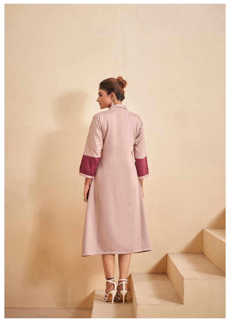 Kitkat Dusty Rose A Line Dress