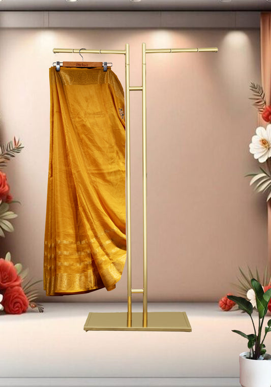 YELLOW WOVEN BANARASI SAREE WITH TOUCH OF EMBROIDERY
