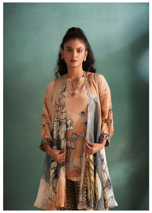 Ochre Yellow Printed Co-ord Set