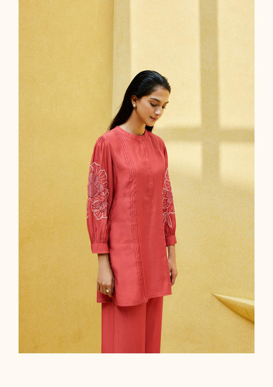 RADIANT RED TUNIC WITH PANT