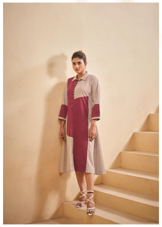 Kitkat Dusty Rose A Line Dress